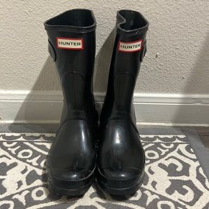 Short Black Hunter Rain boots